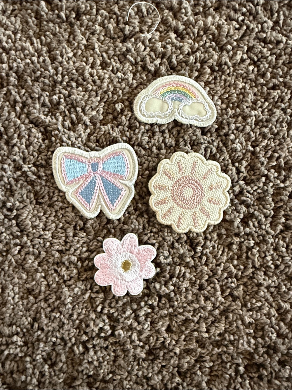 New stoney clover lane pastel patches - flower bow rainbow and sun